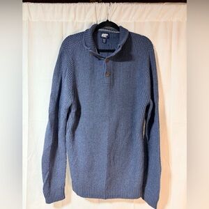 Lands' End Men's Tall Classic Blue Crewneck Sweater